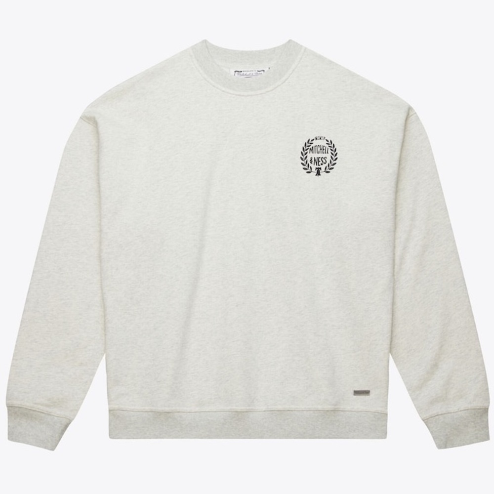 NWT - Mitchell & Ness Men’s Ash Colored, Oversized Crewneck Sweater, Size - L